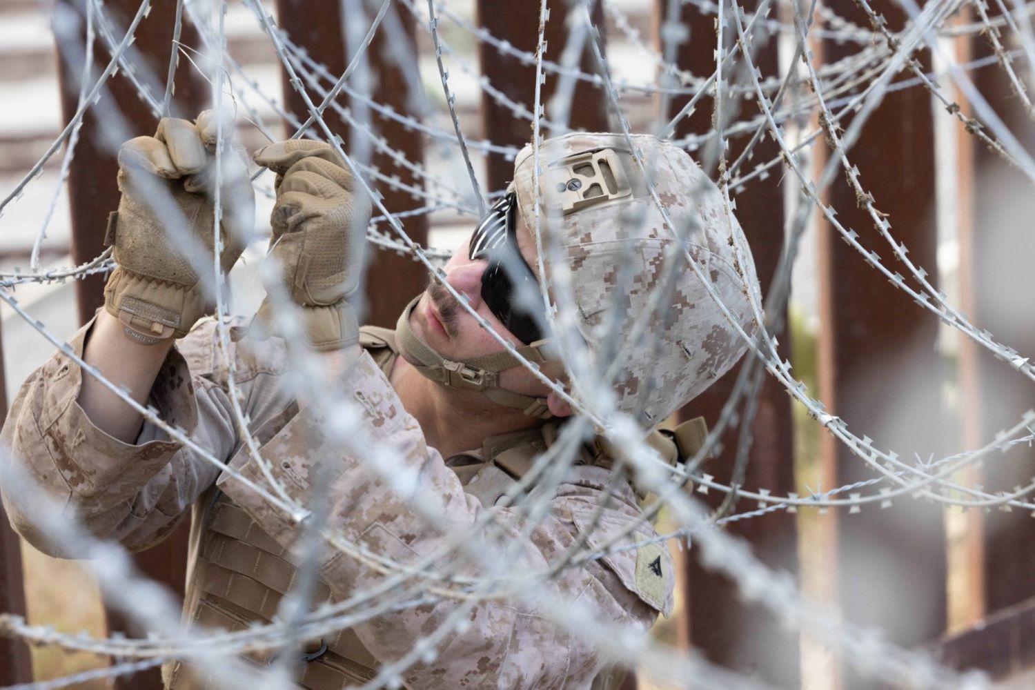 a Marine from the 1st Combat Engineer Battalion