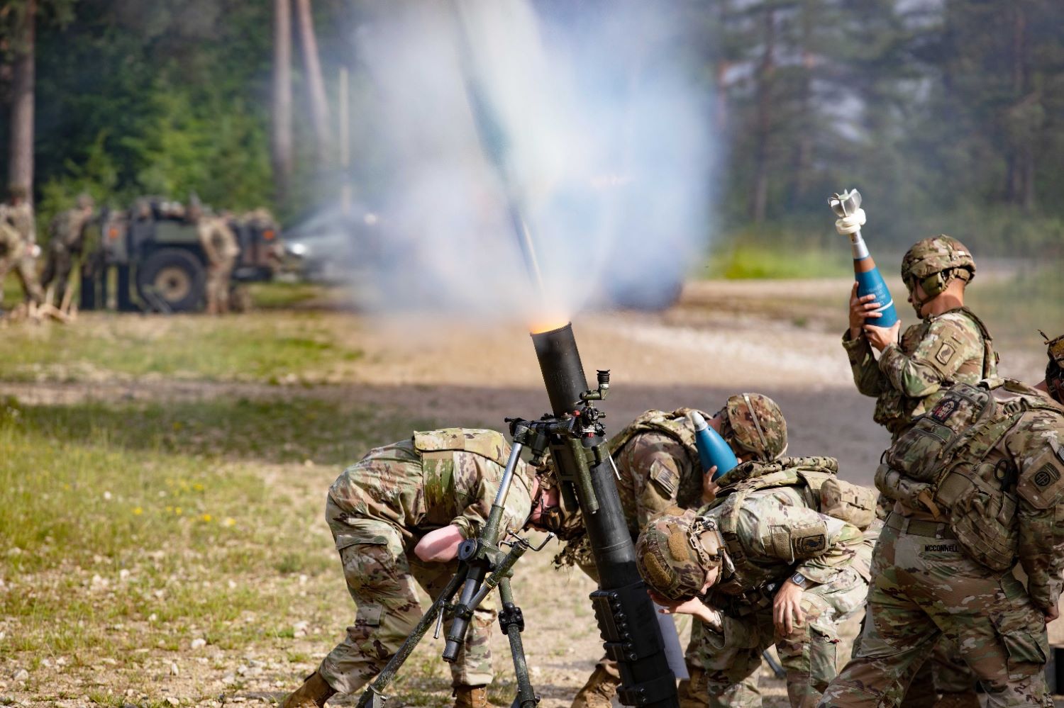 U.S. Army Soldiers carried out a fire mission