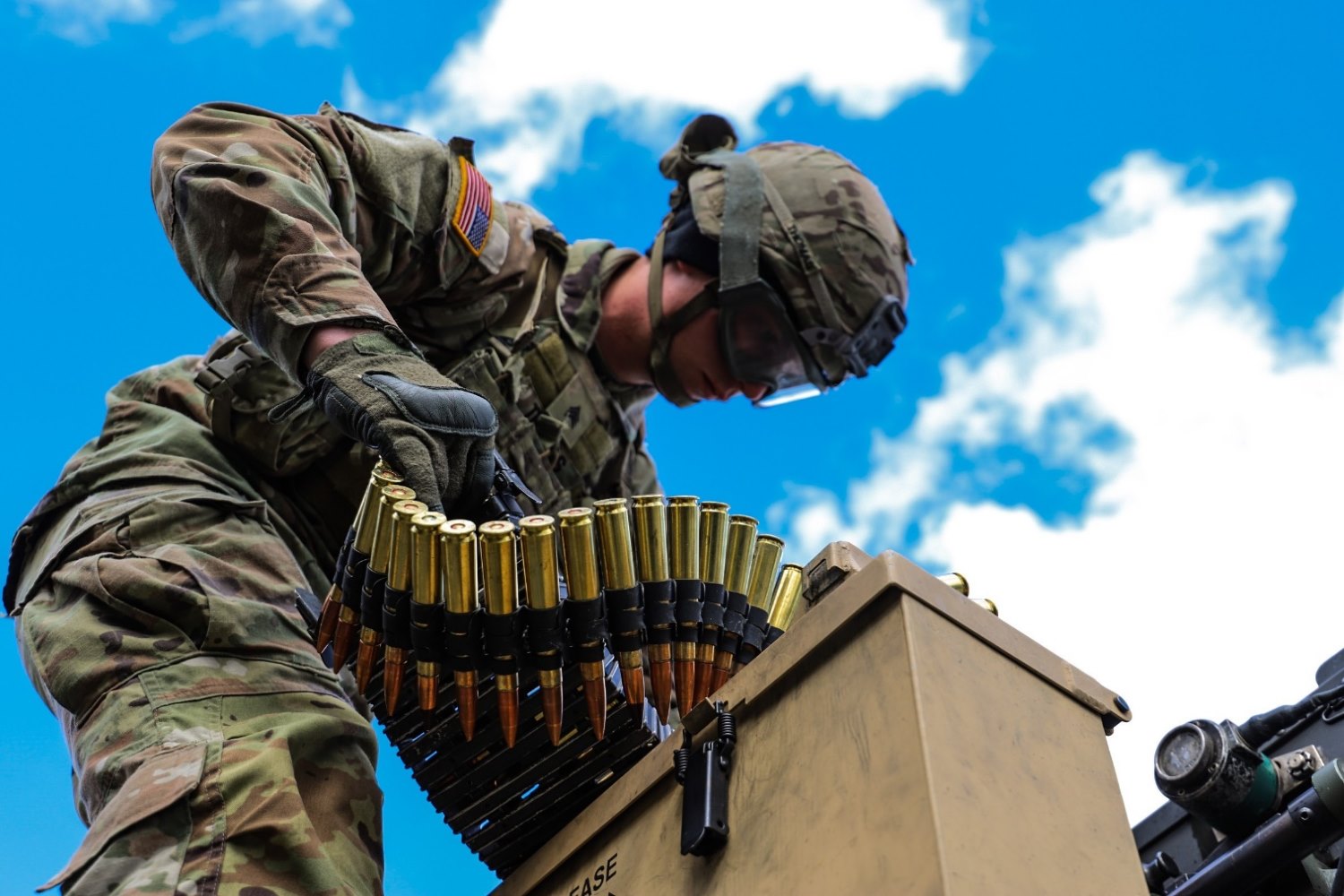 soldier participated in gunnery training