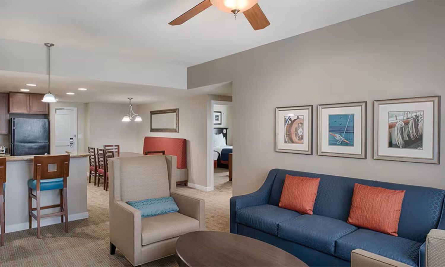 The living room of an host near Gaylord National Resort & Convention Center