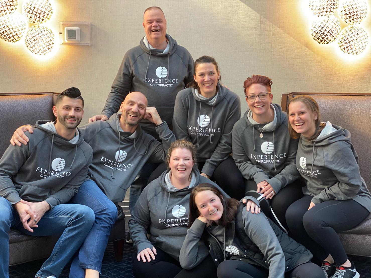 the team at one of the 3 startups at their office