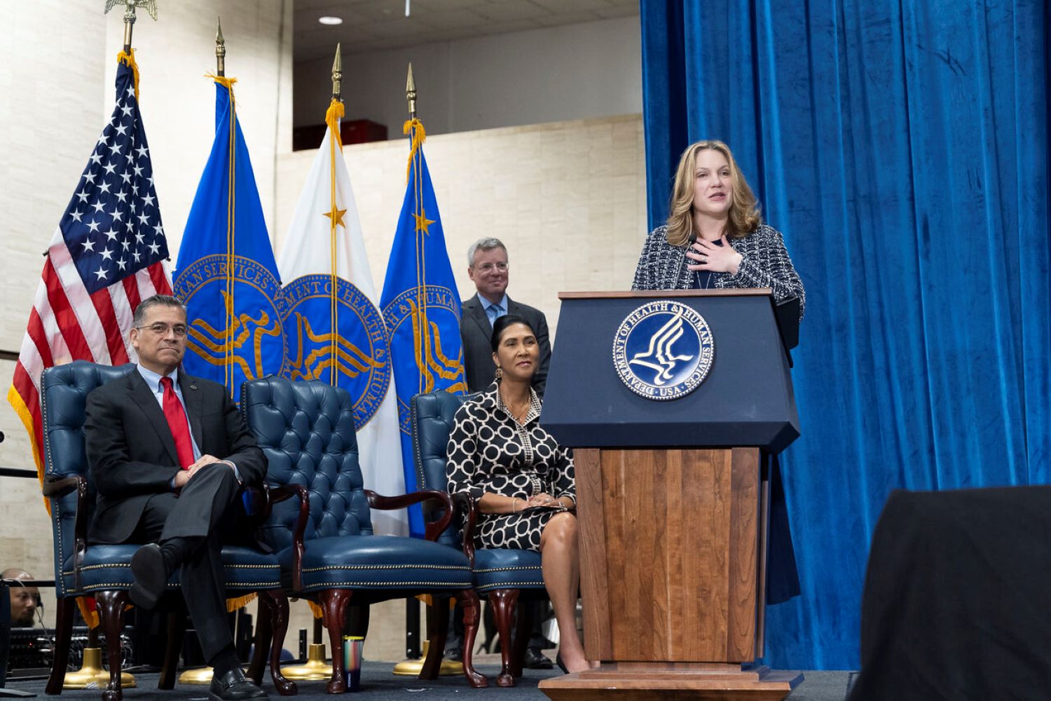 HHS executives in a public speech