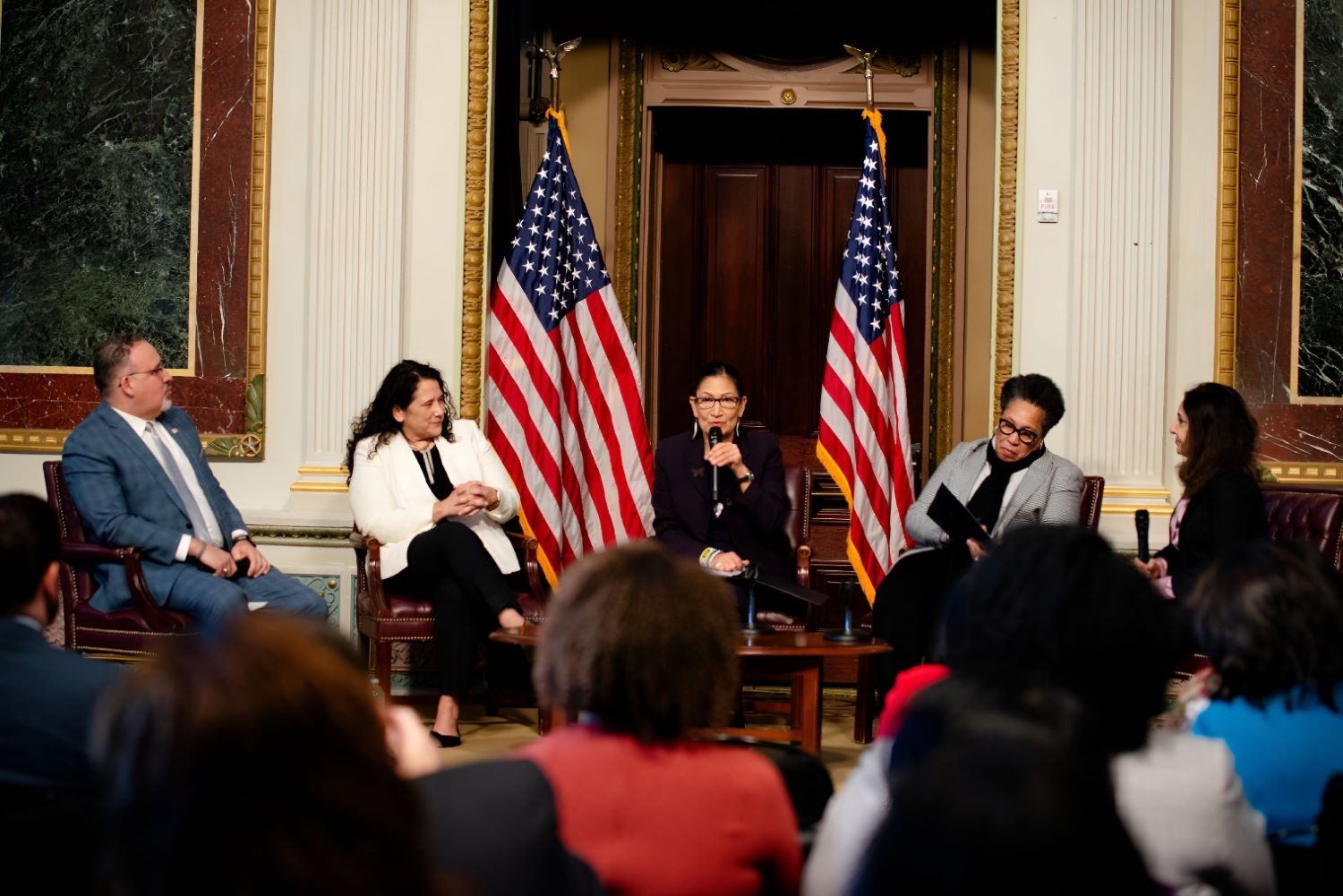 SBA administrator in a conference