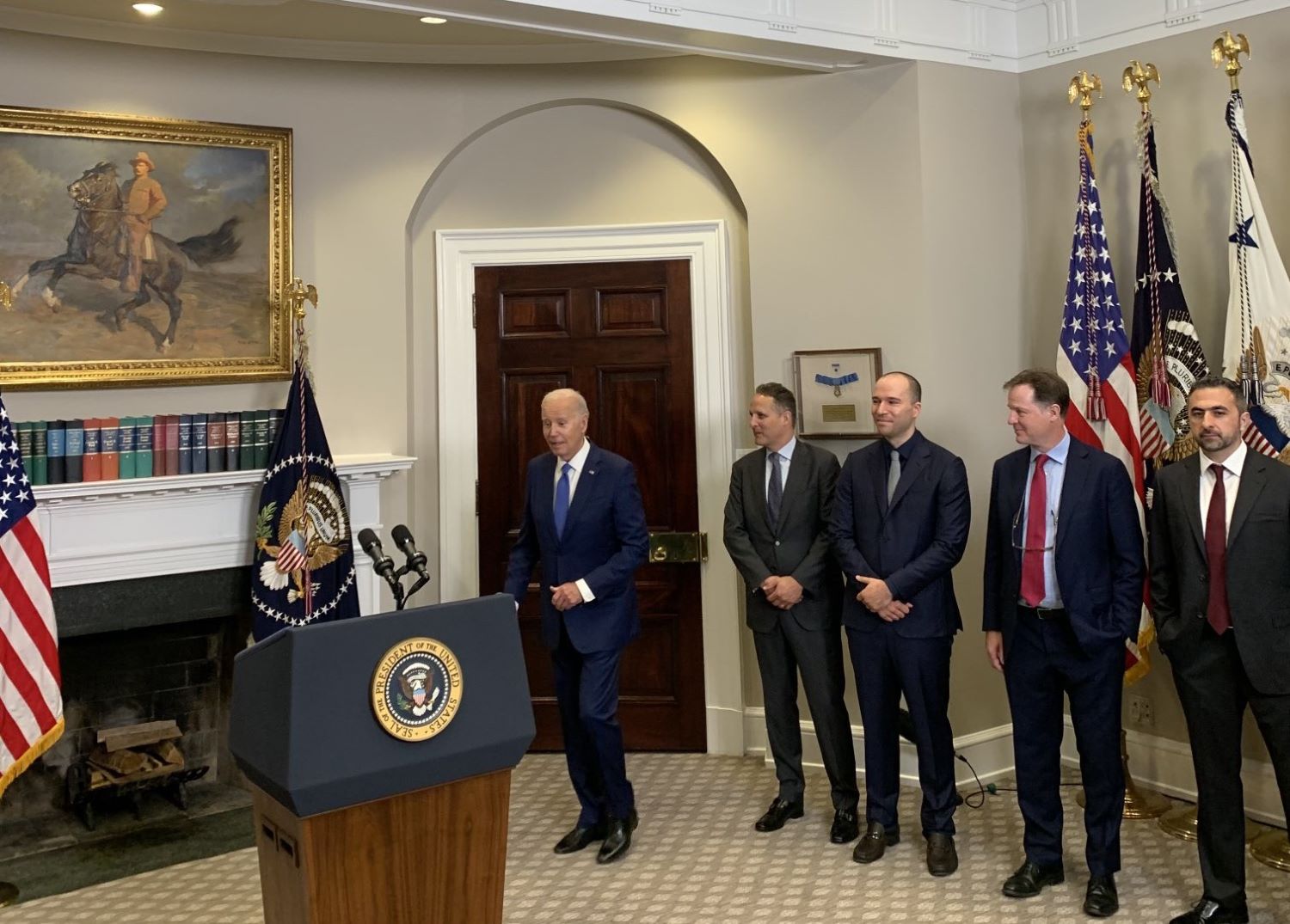 Joe Biden in a public conference