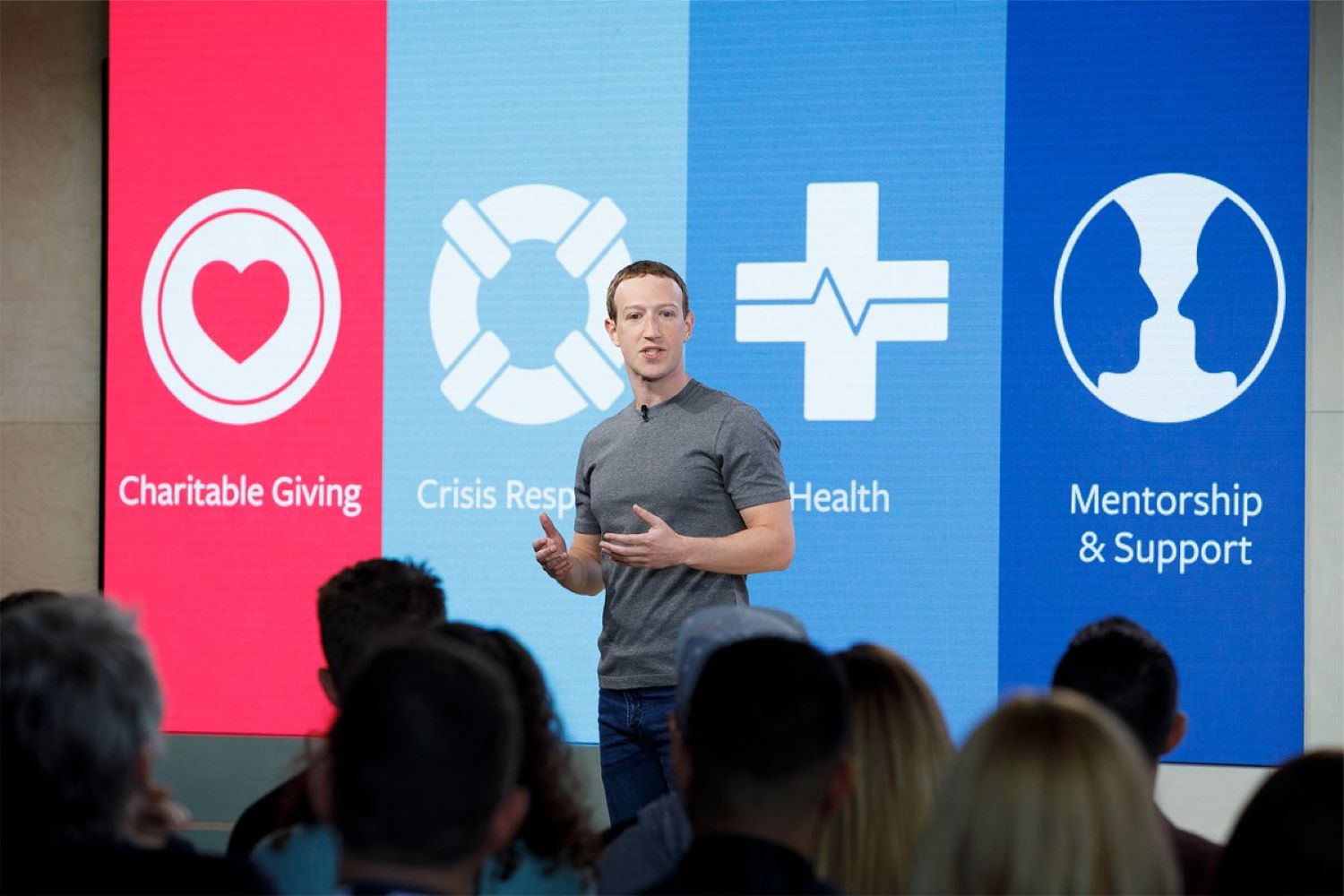 Mark Zuckerberg in a conference