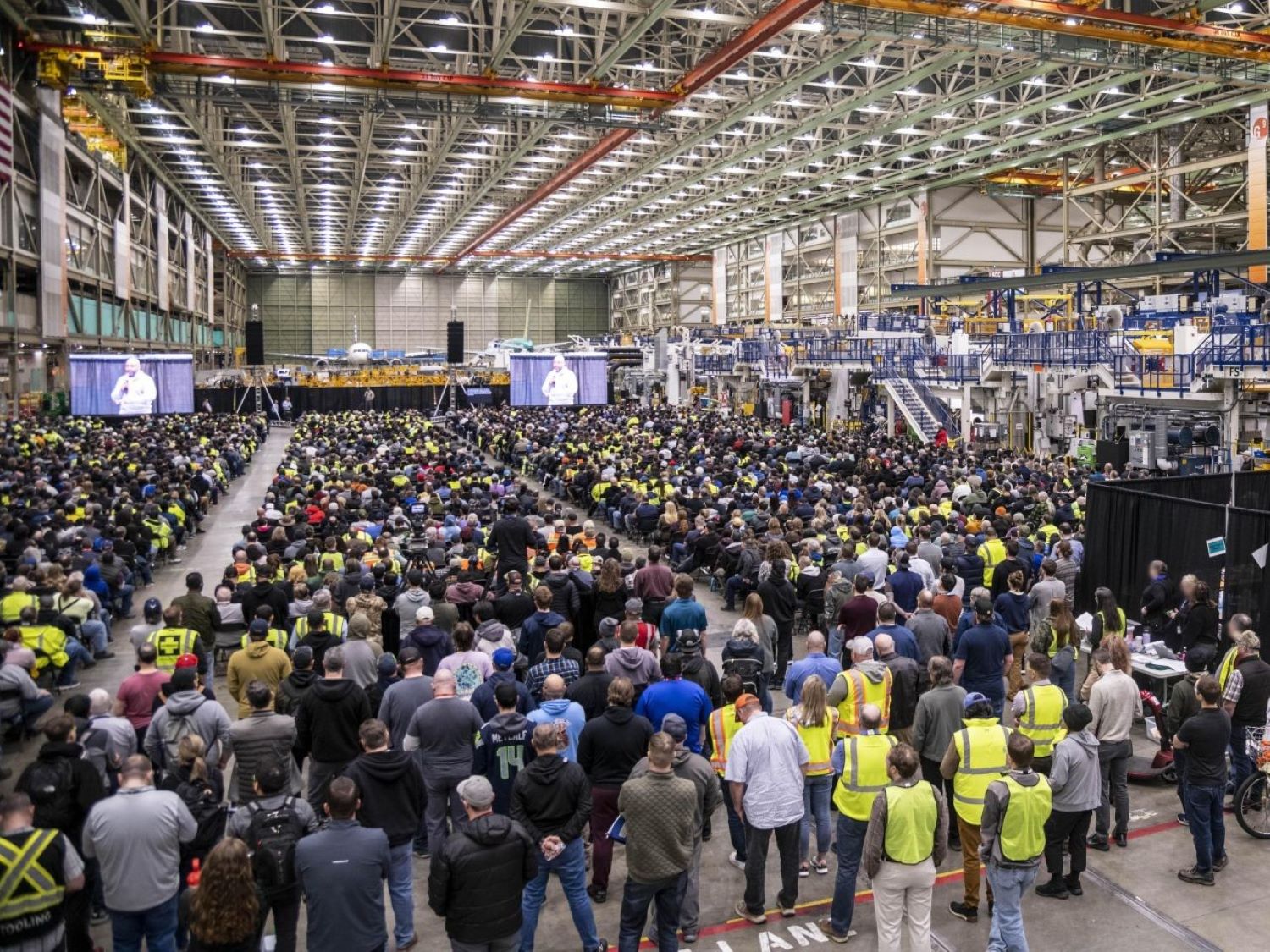 Boeing engineers gather