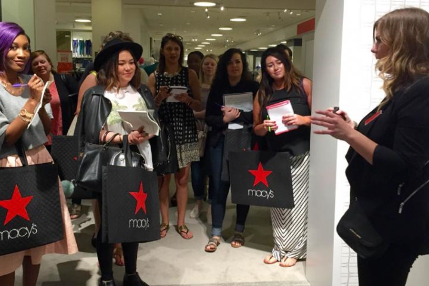 People shopping at Macy's