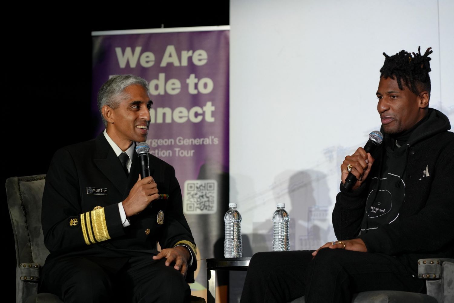Dr. Vivek Murthy speaks in a meeting