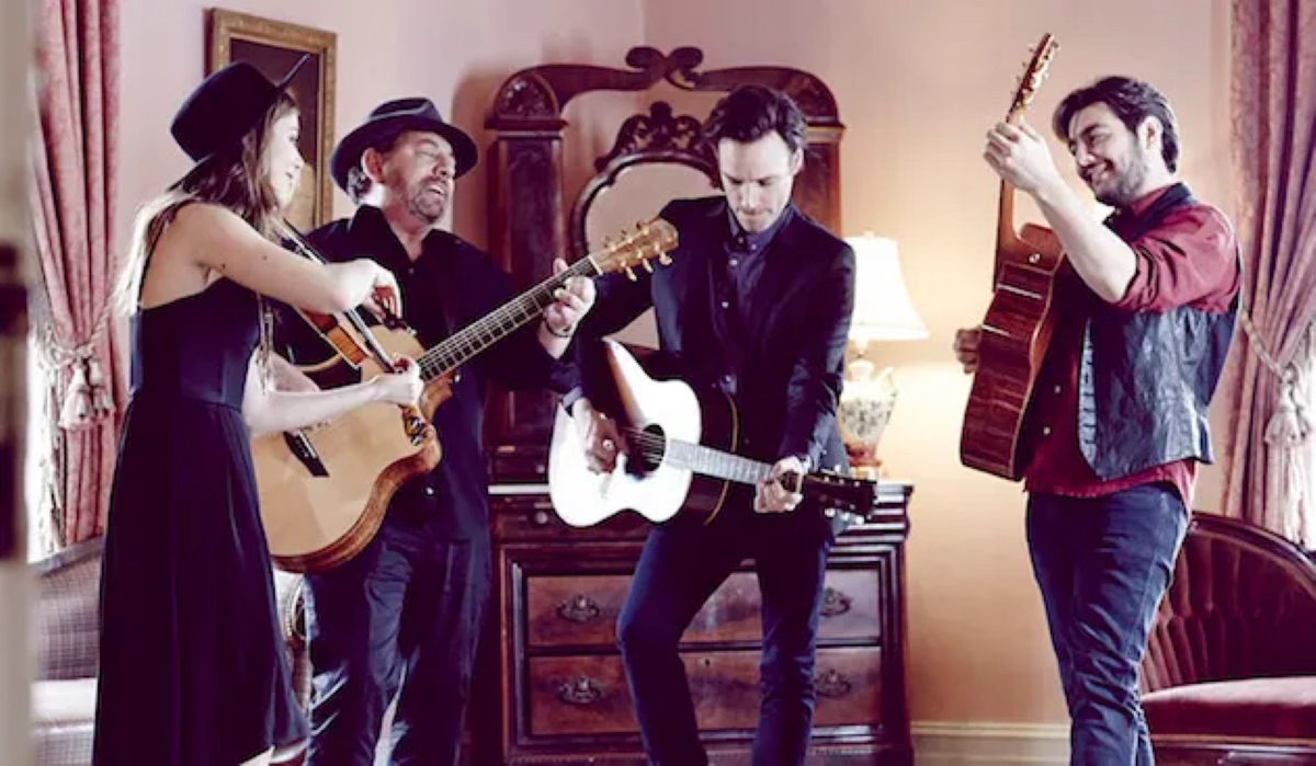 James Dolan with his friends play music