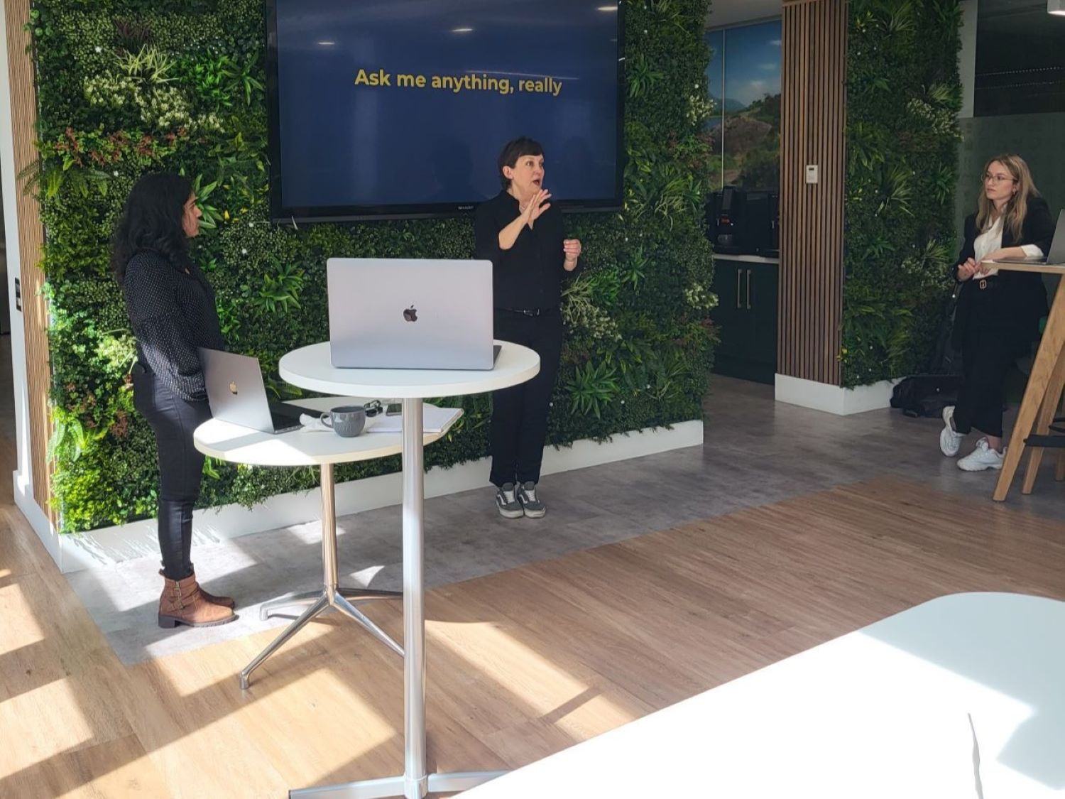Groupon staff hosting a conference