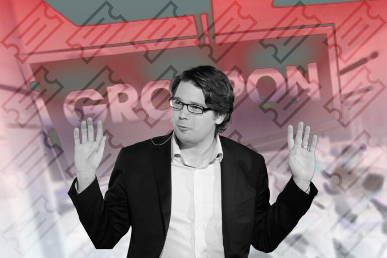 Andrew Mason in a conference