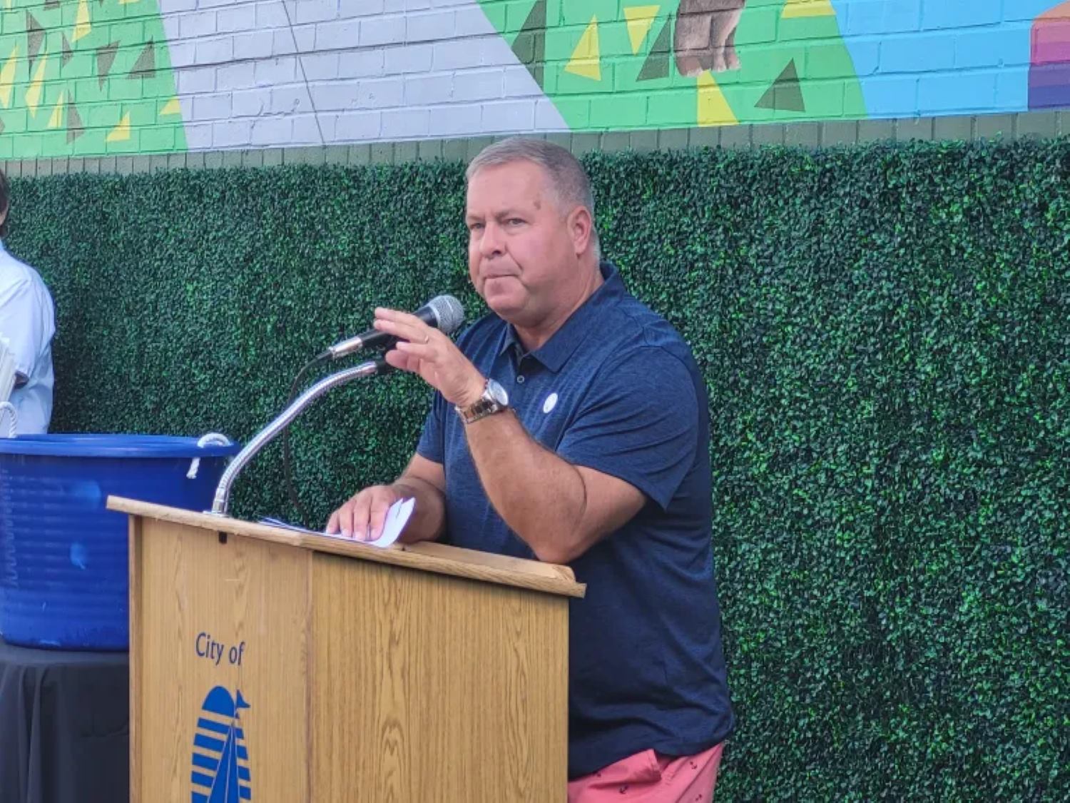 Kip C. Walby is in a public presentation