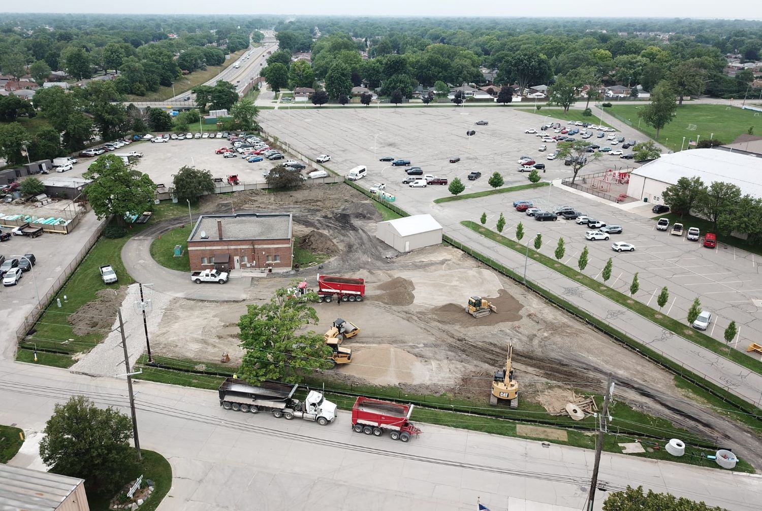 SEMSD Office Building construction zone