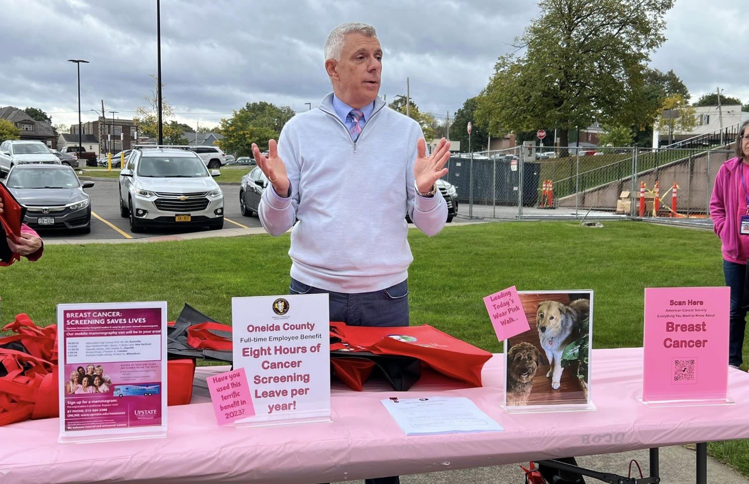 Oneida County Executive Anthony Picente in a healthcare program