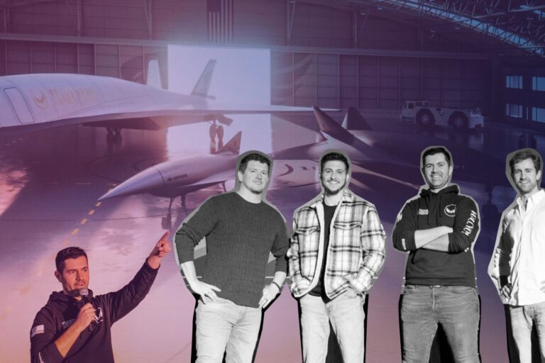 Hermeus leadership team present the product at a conference
