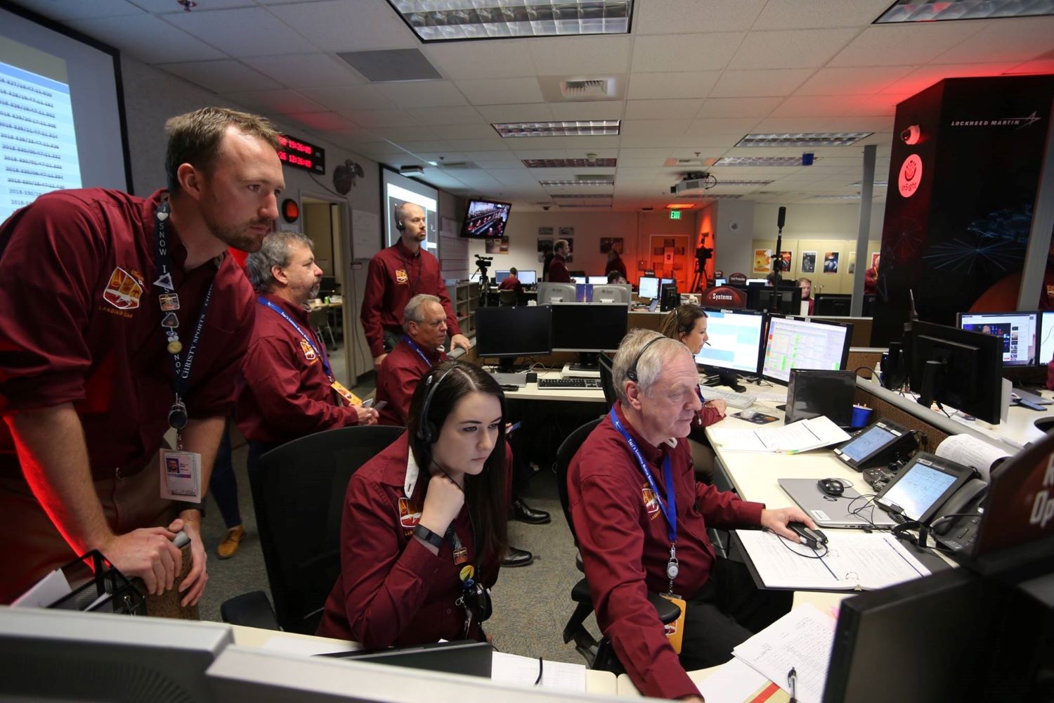 Lockheed Martin staff tracking the process