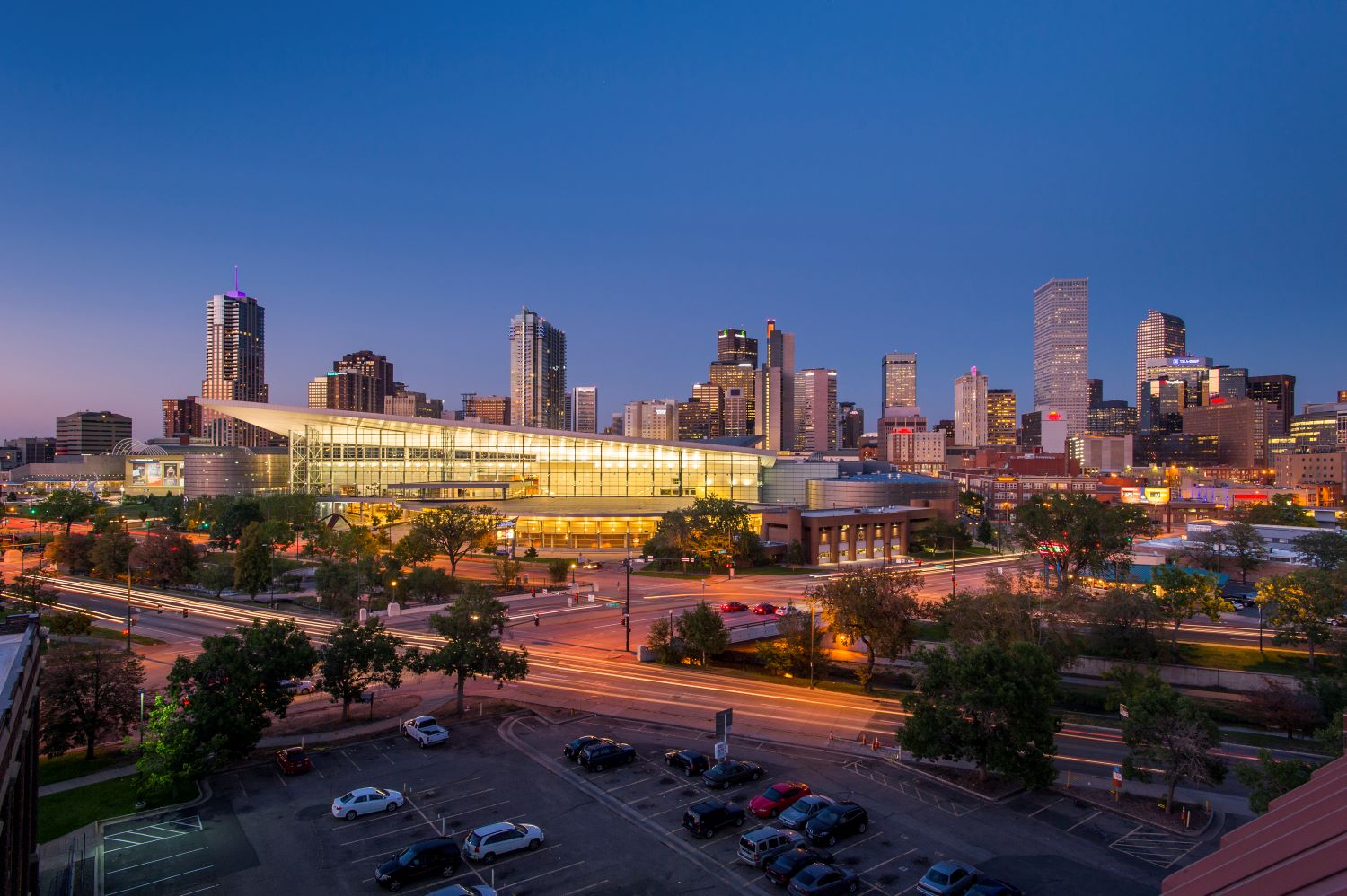 Colorado convention center from bird eye's view