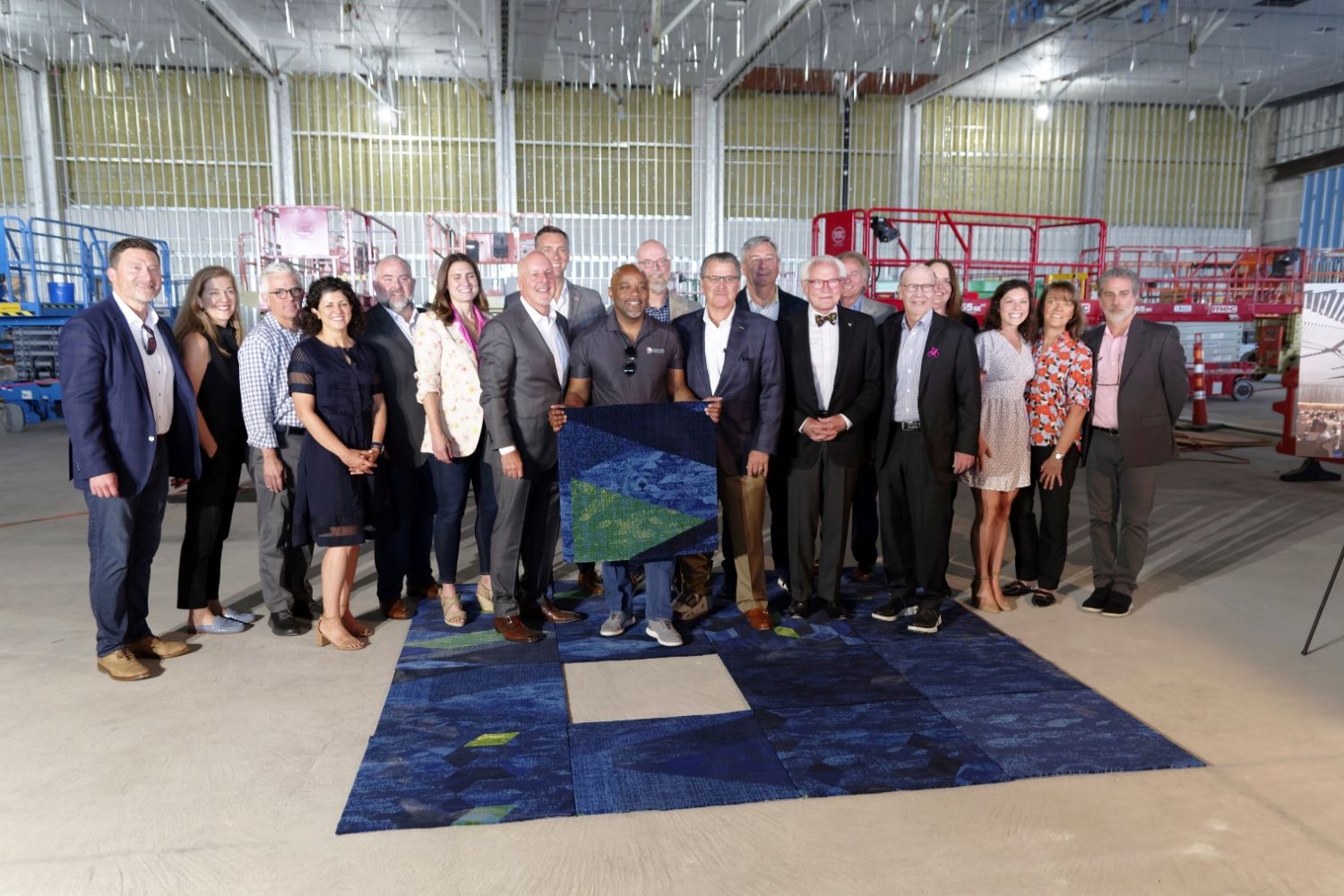 Michael B. Hancock is in a construction starting day