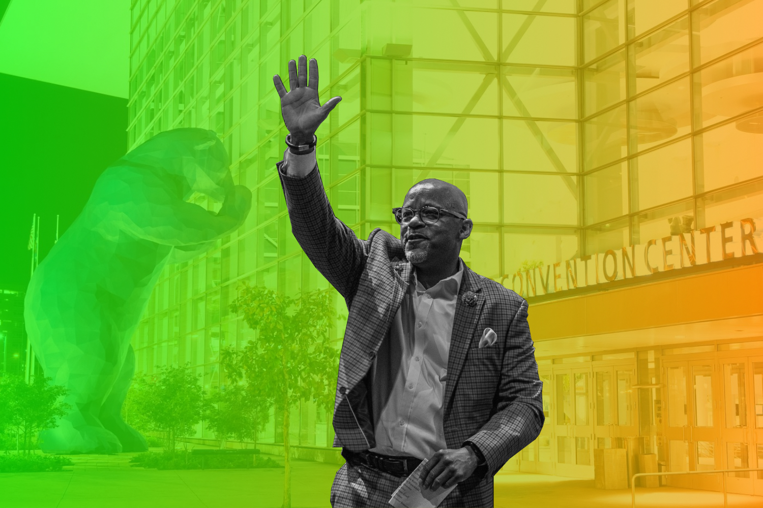 Colorado convention center and Denver mayor