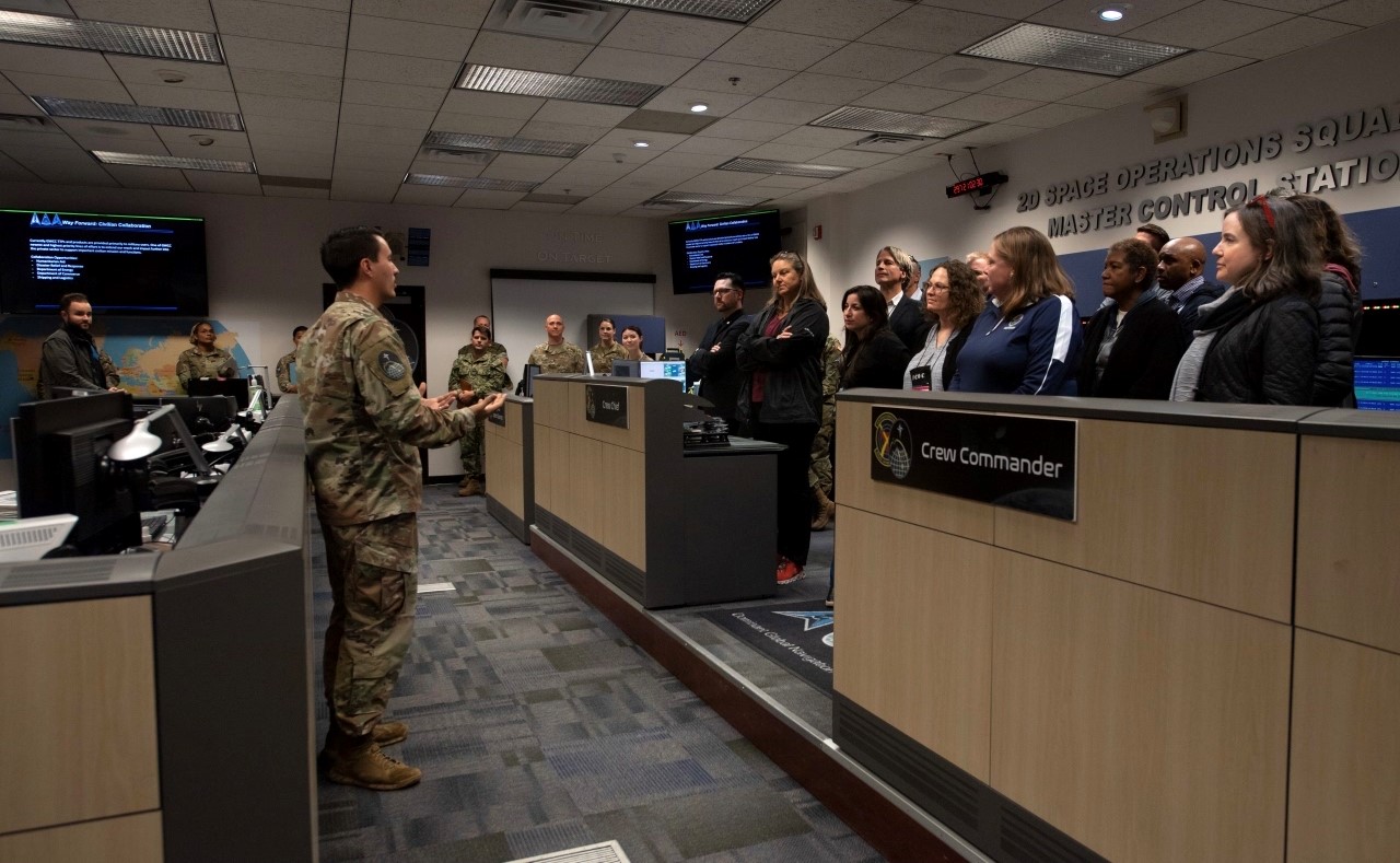 DoD staff collaborate in a project