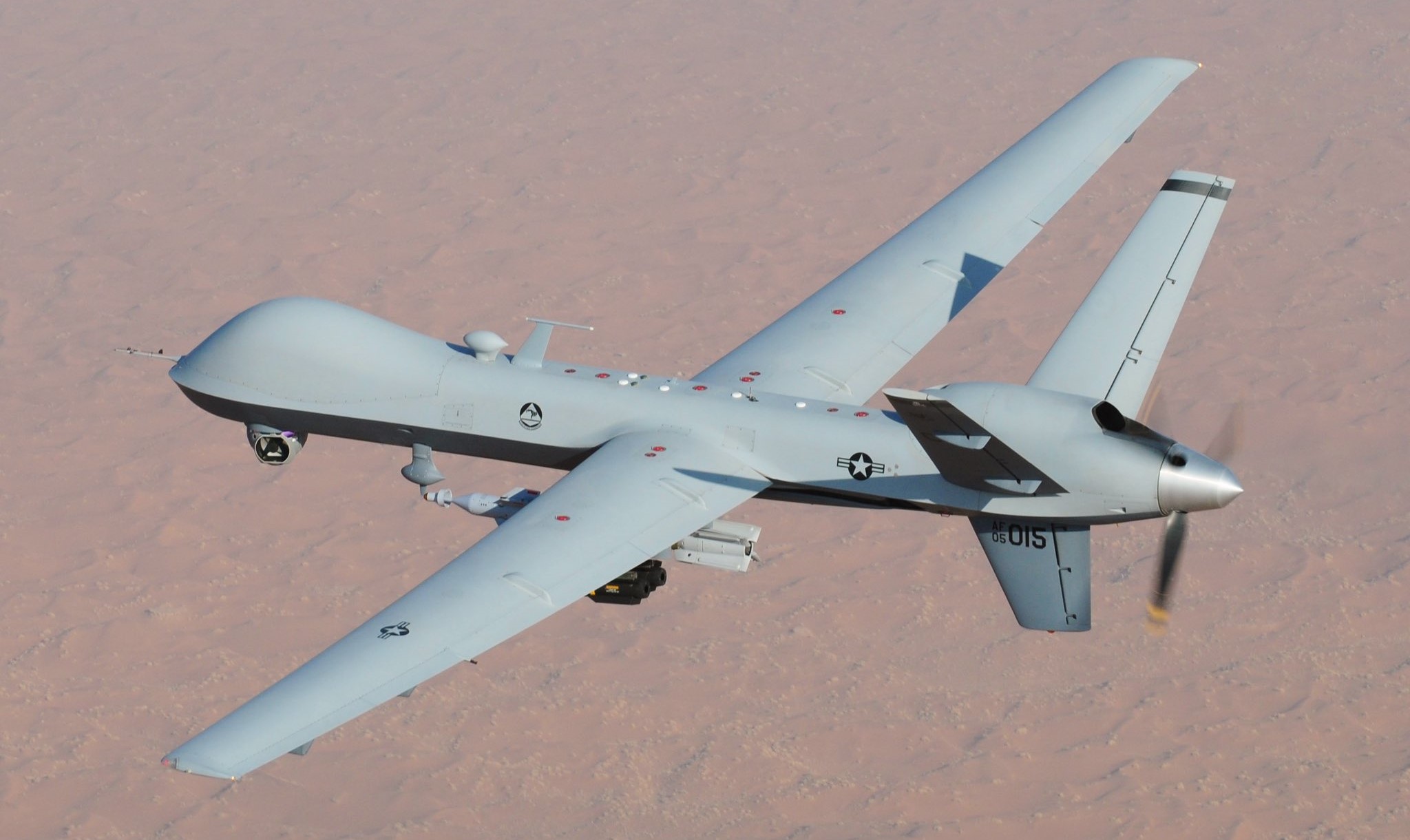 US air force drone in action