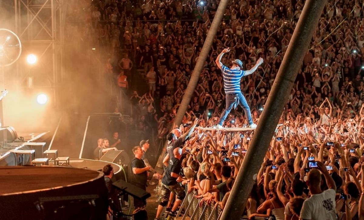 Audience in a concert and have fun