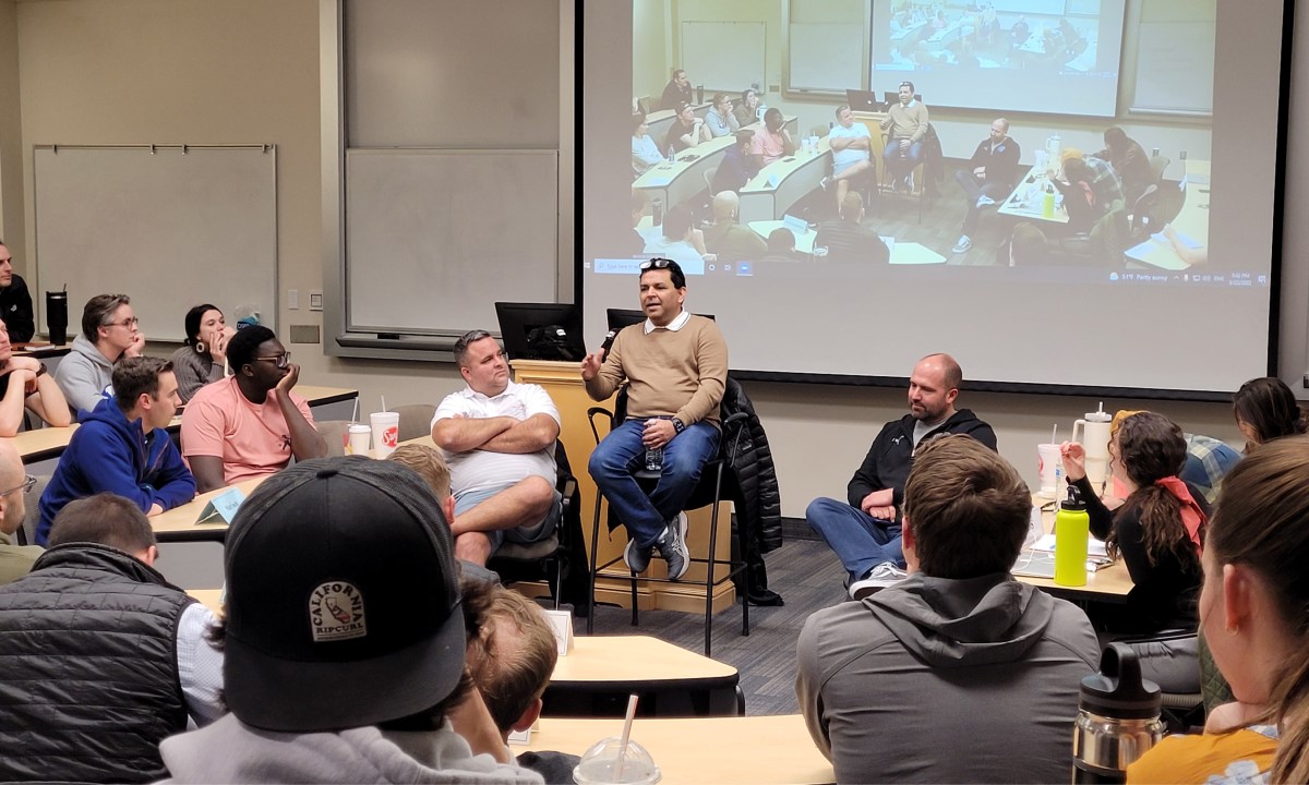 Deserve leadership team speaks with students