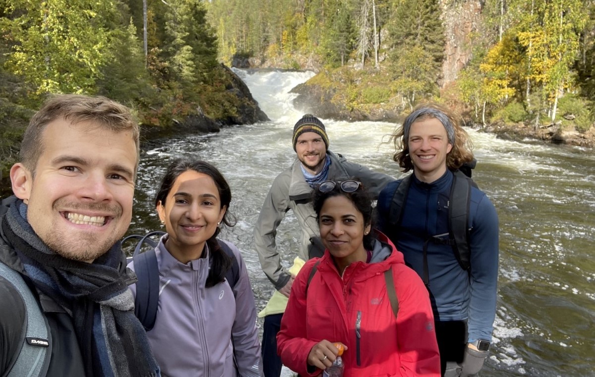 Meru Health team in an outdoor event in national park