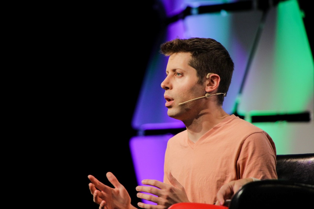 OpenAI CEO speaks in a tech conference