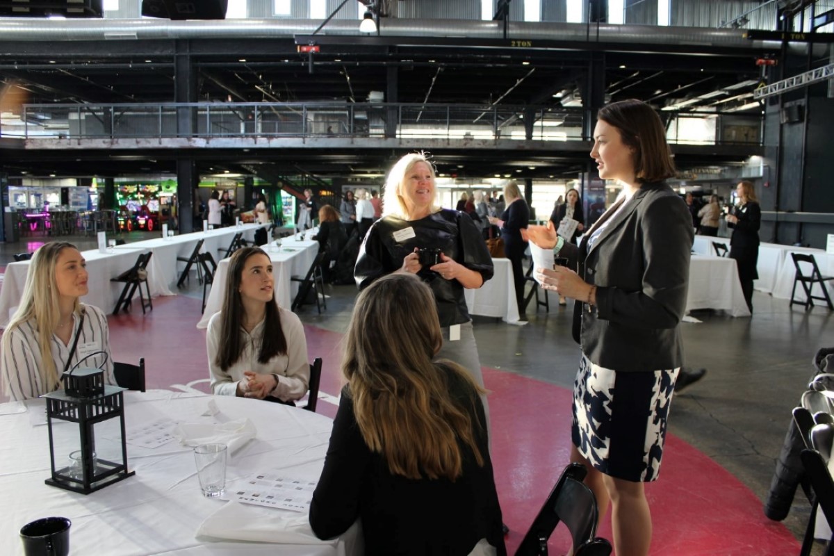 Professional staff at a conference