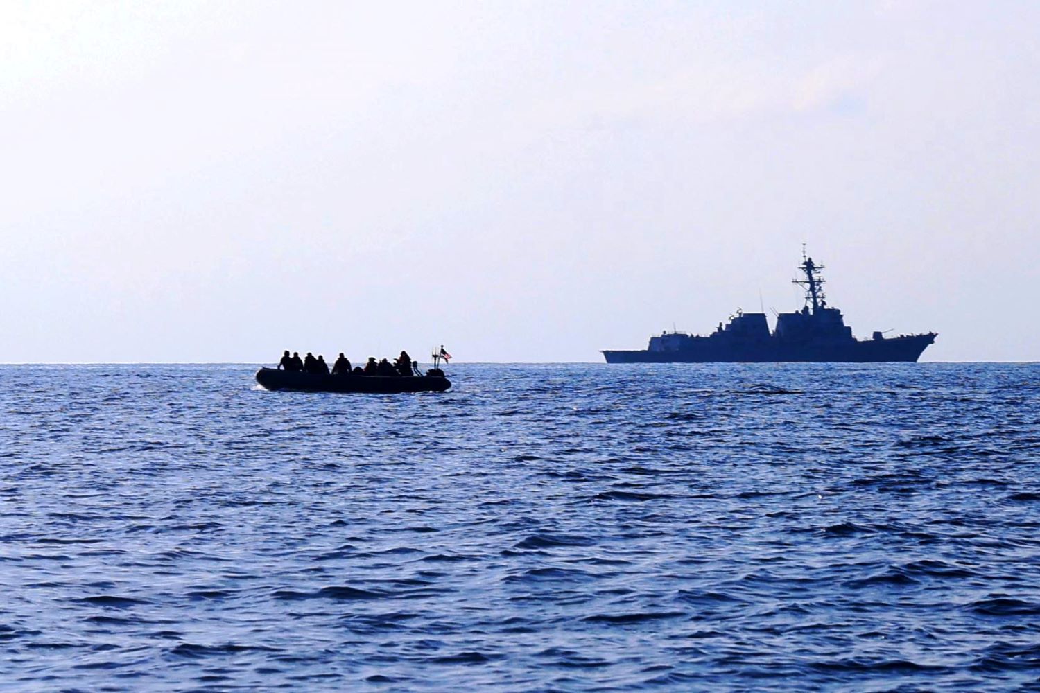 Sailors assigned to the USS Gravely conducted a man overboard drill