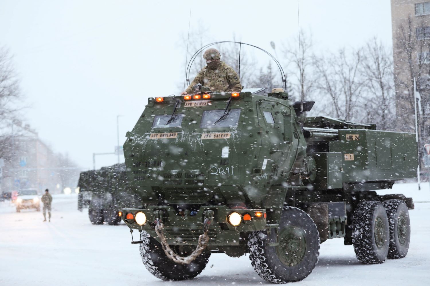 A soldier in a tank