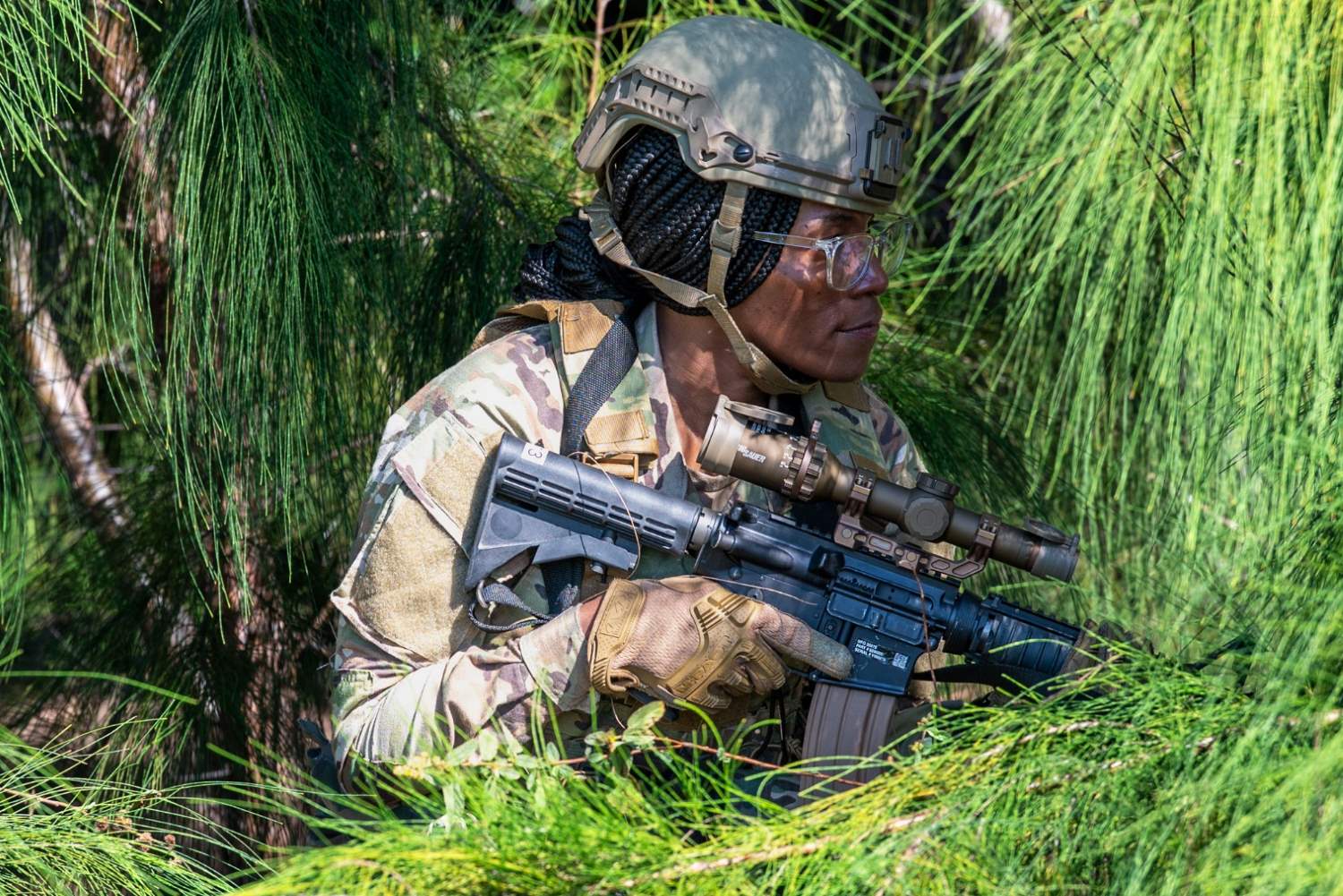 Air Force Airman 1st Class Christina Burrel is participating in Exercise Mosaic Gecko II