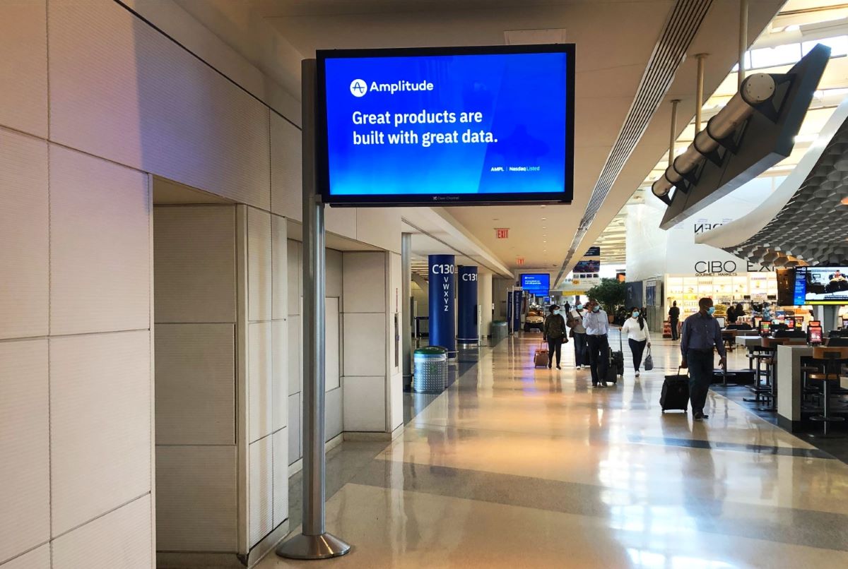 Amplitude sign at JFK airport