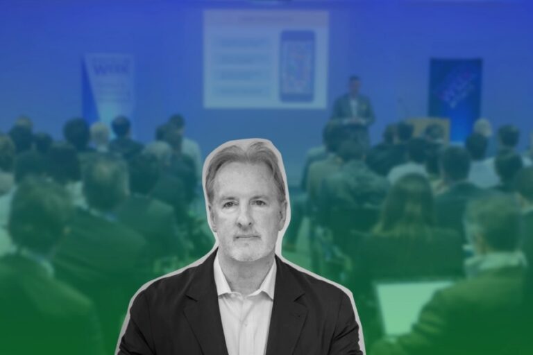 DriveWealth CEO and founder speaks at a tech event