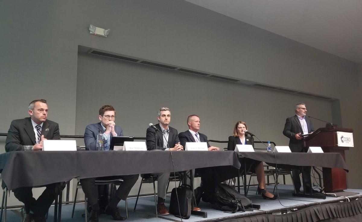 Michael Baker staff speaks at a conference