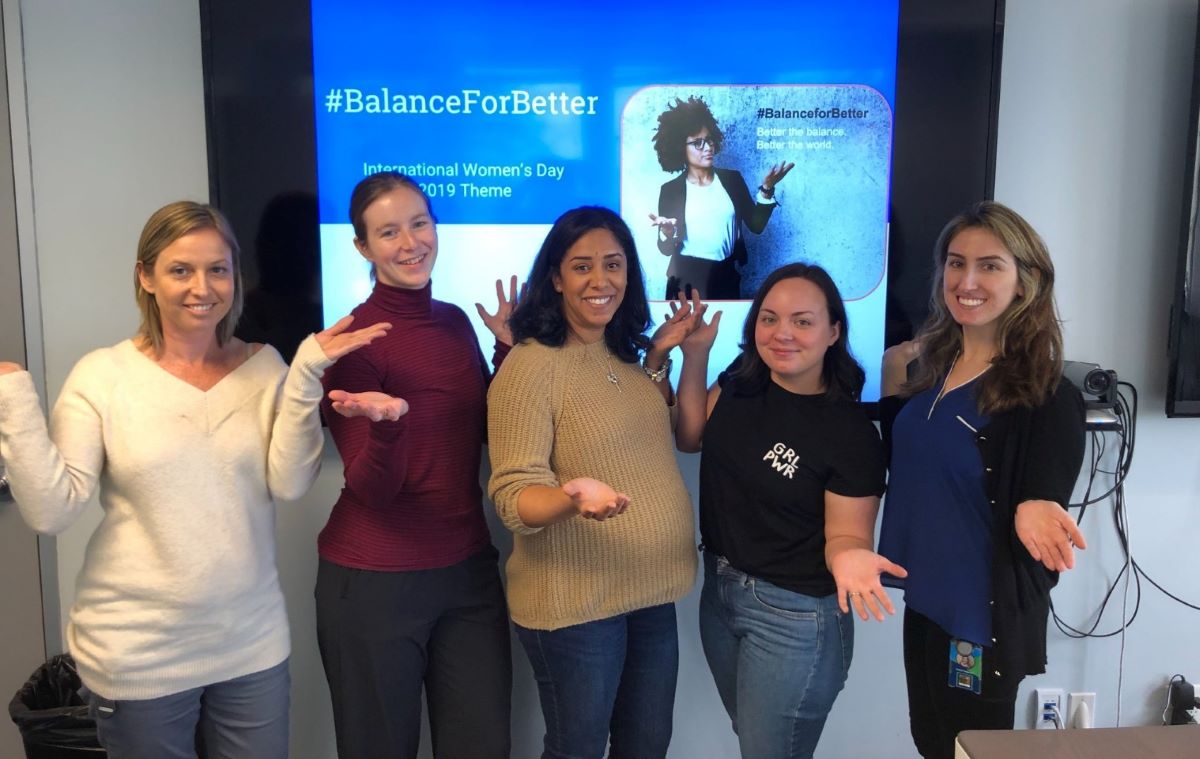 BlueVine engineers in a training session