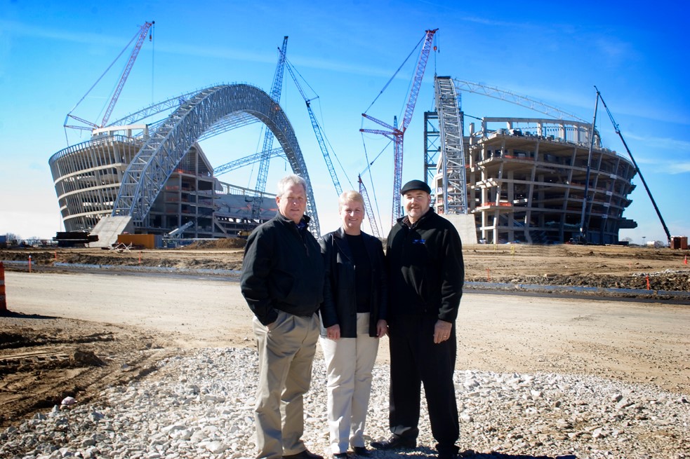 KPost leadership team at the job site