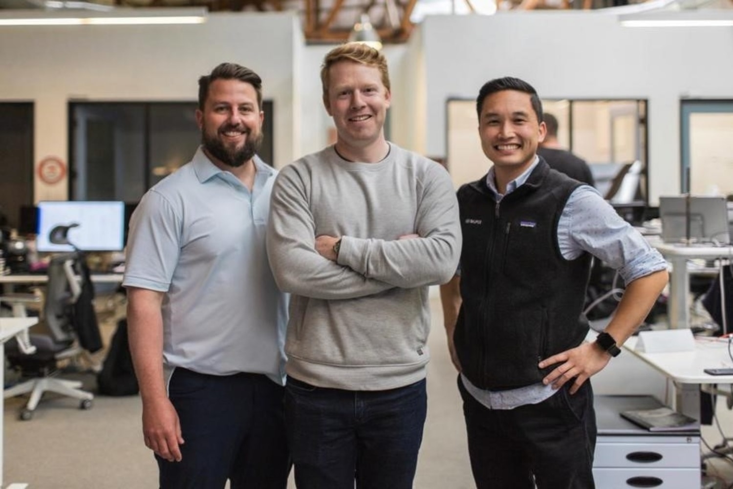 Skupos CEO and co-founders at the head office