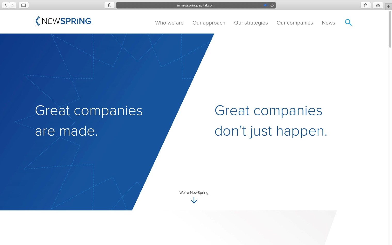 NewSpring website homepage