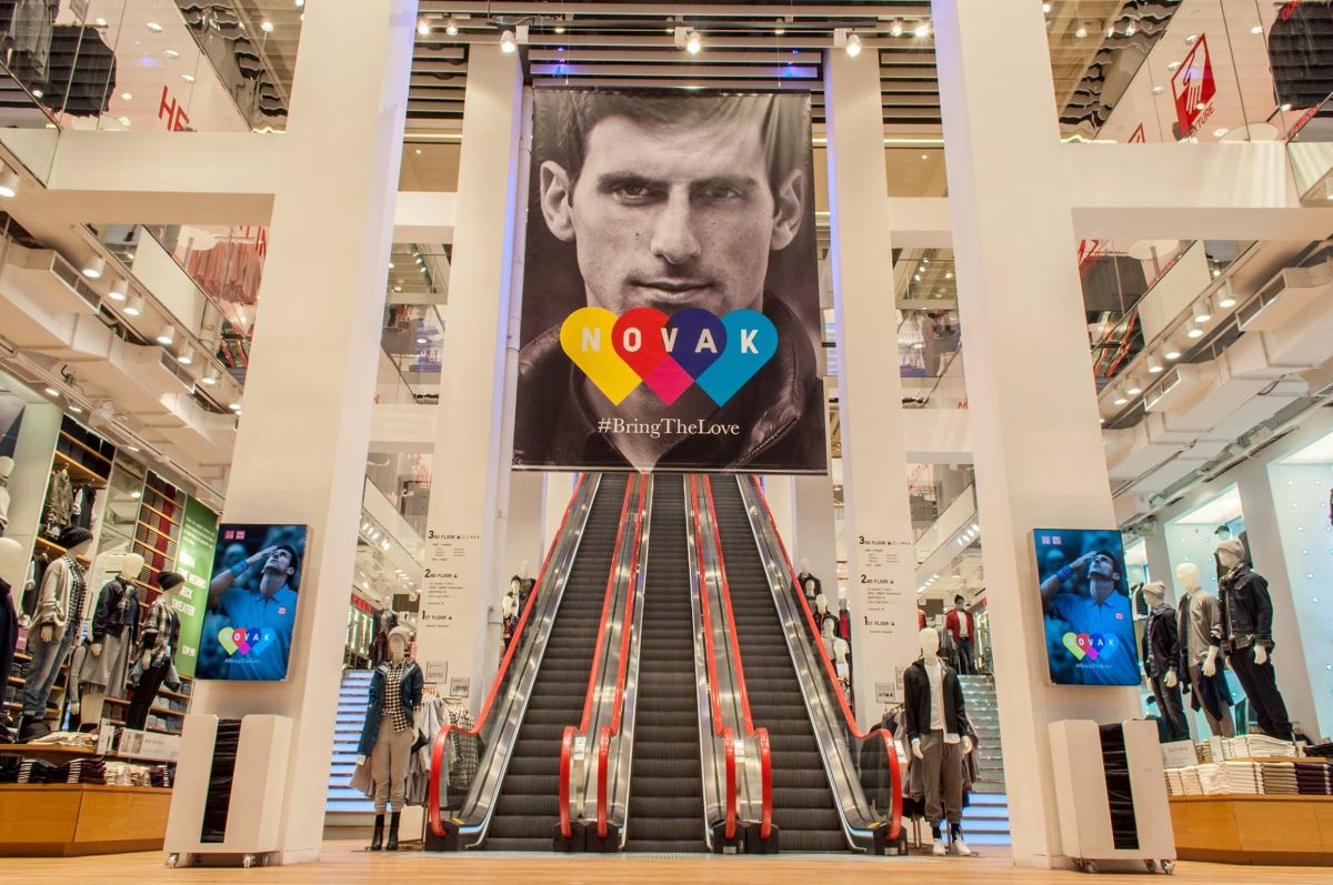 a Uniqlo store in a suburban