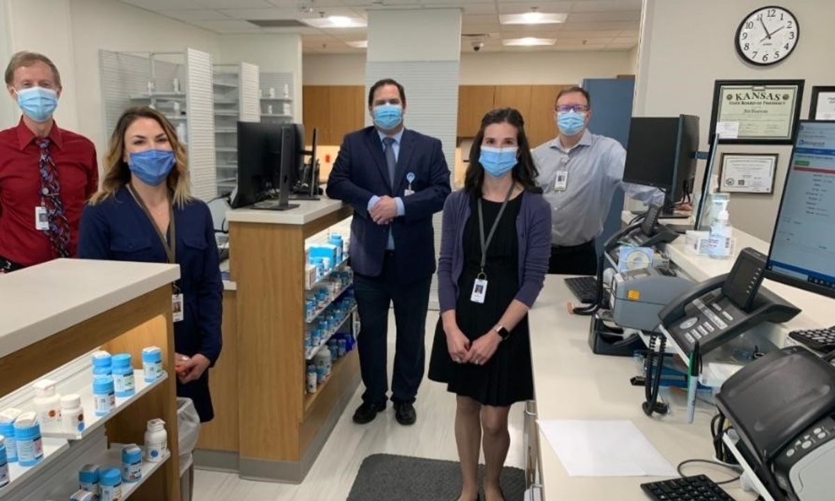 Ascension staff in the pharmacy section