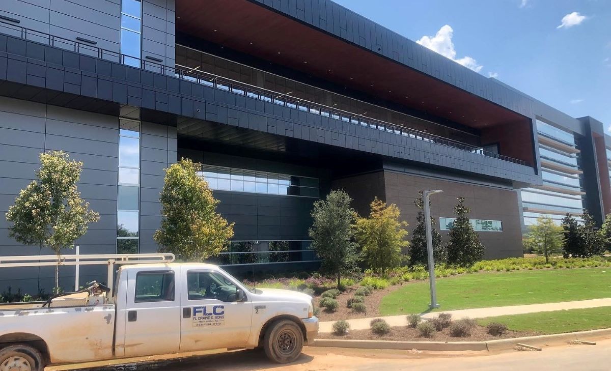 FL Crane & Sons staff at a job site