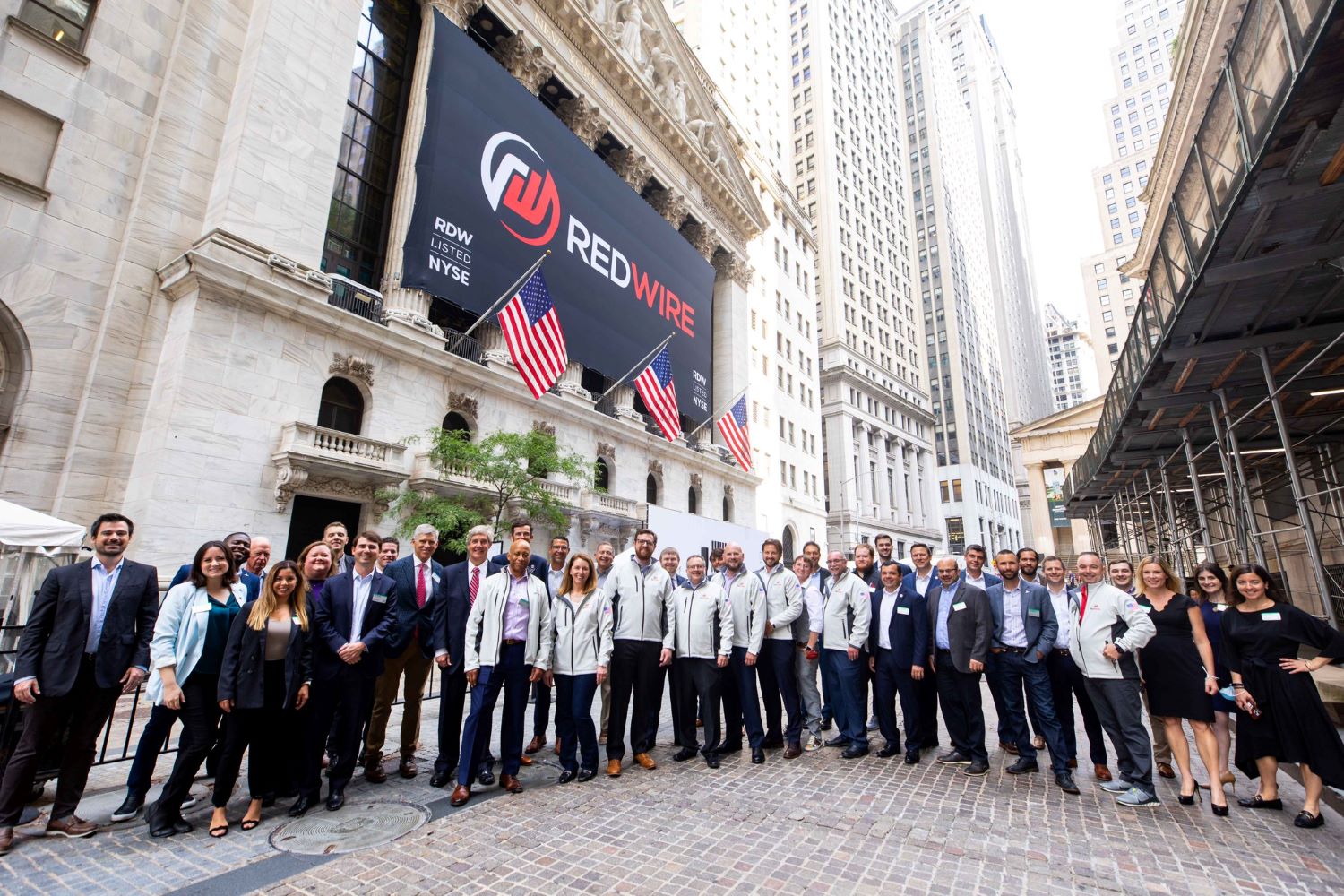 Redwire Space leadership team at the NYSE on IPO date