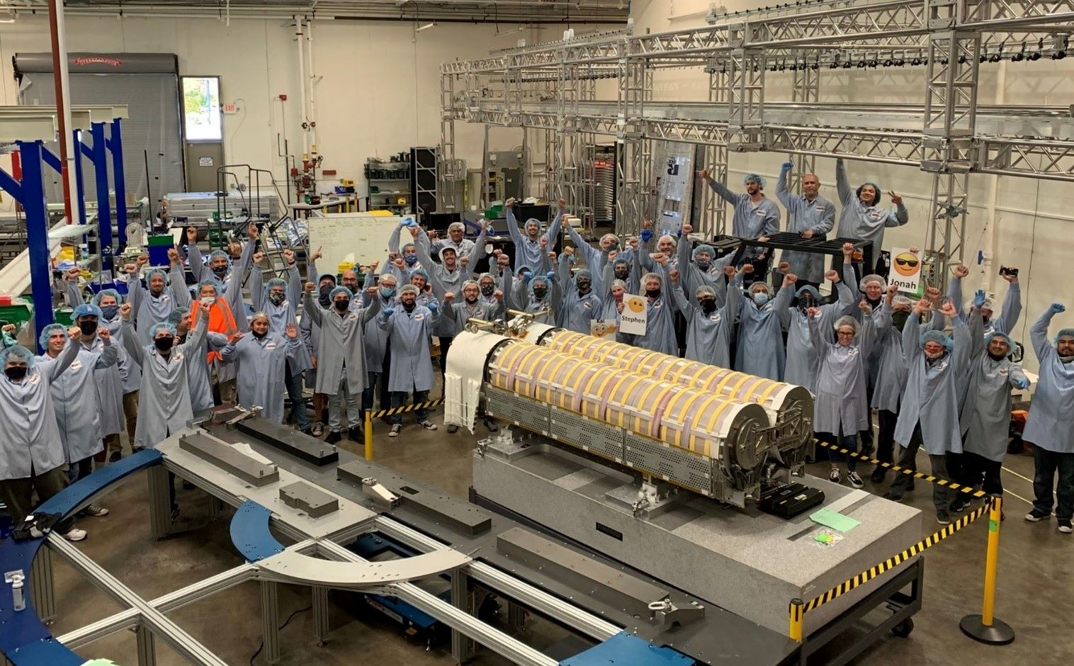 Redwire Space engineers and scientists work on solar ray panels