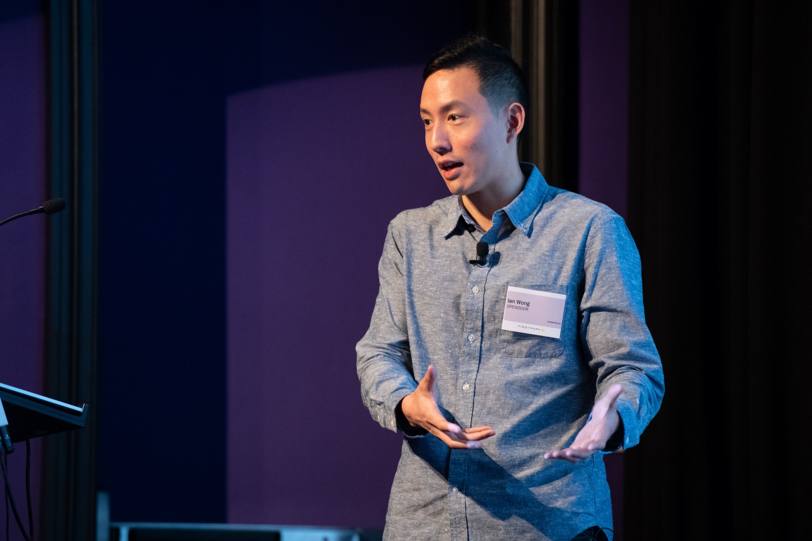 Opendoor CTO speaks in a tech conference