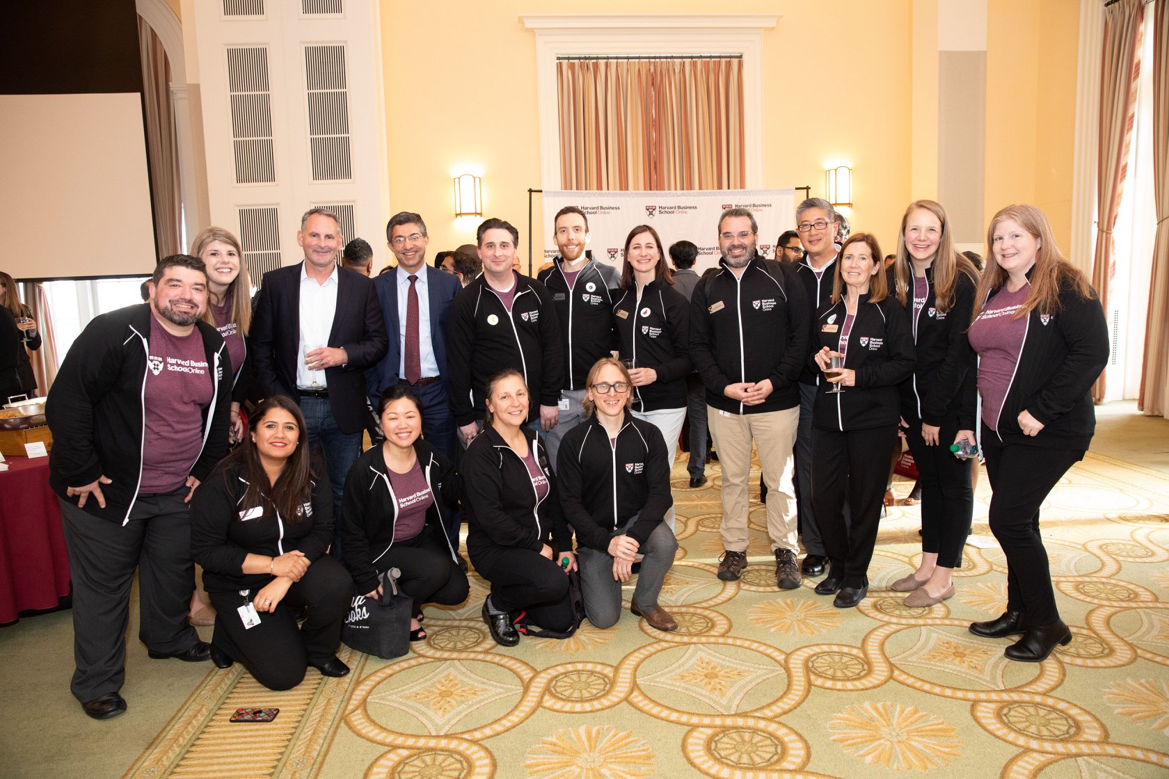 Harvard Business School students in a graduation ceremony