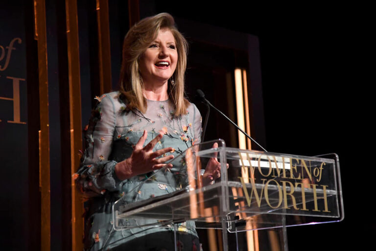 Arianna Huffington speak at the Women of Worth