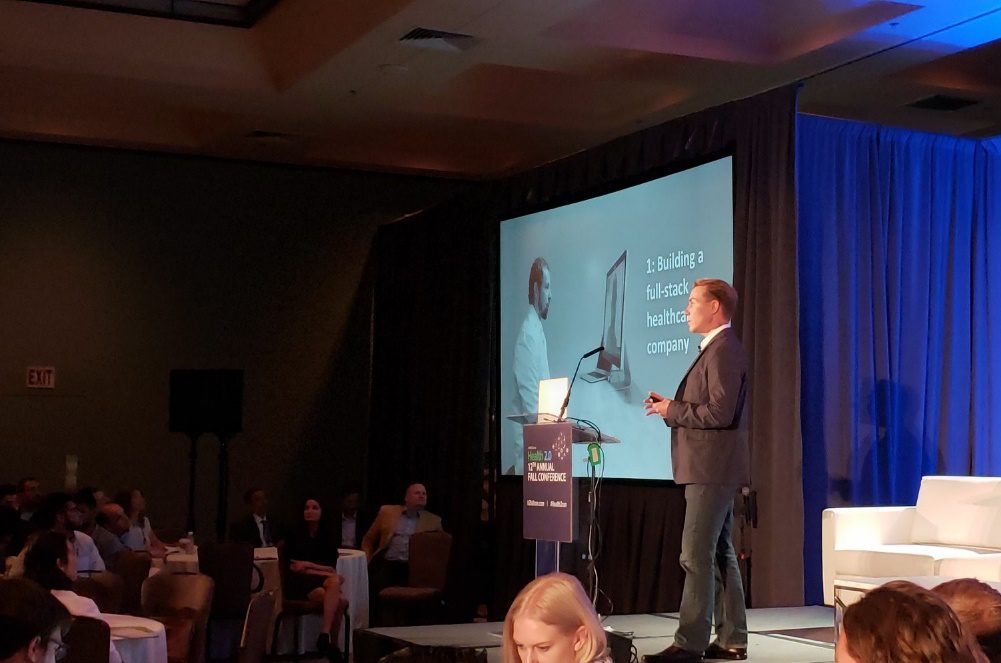 Virta Health CEO Sami Inkinen talk a health tech event