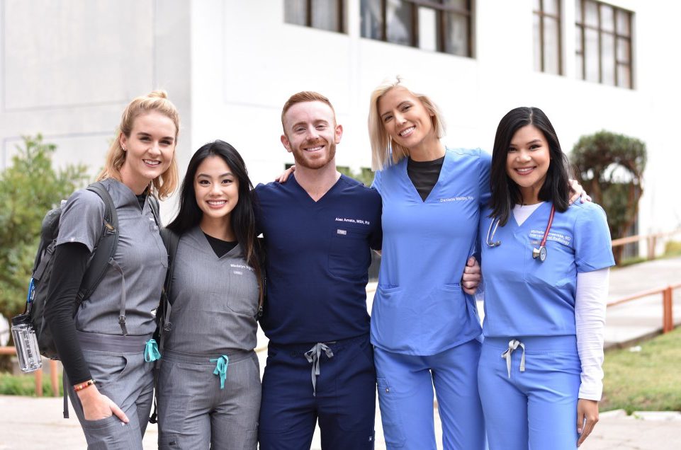 Hospital staff wear Figs in different style